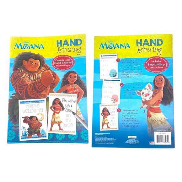 Moana Easter Basket, Plush Doll, Wall Decals Activity Coloring Book Toy Gift Set - Picture 4 of 9